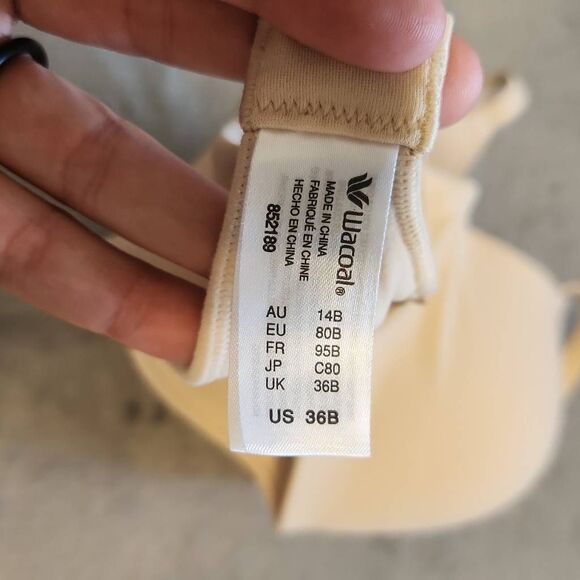 Wacoal How Perfect Wire Free T-Shirt Bra 852189 Size 36B Beige - Picture 3 of 3